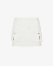Load image into Gallery viewer, Tweed Leather Mini Skirt