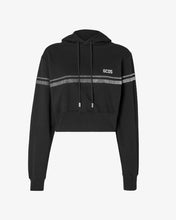 Load image into Gallery viewer, Bling Gcds Cropped Hoodie | Women Sweatshirts Black | GCDS®