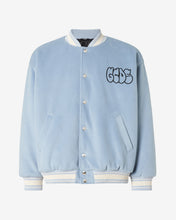 Load image into Gallery viewer, Graffiti-Logo Varsity Bomber | Unisex Coats & Jackets Light Blue | GCDS®