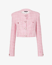 Load image into Gallery viewer, Tweed Cropped Jacket | Women Coats & Jackets Pink | GCDS®