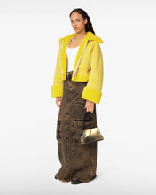 Load image into Gallery viewer, Shearling Jacket | Women Coats & Jackets Yellow | GCDS®