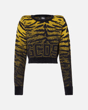 Load image into Gallery viewer, Zebra Lurex Jacquard Sweater | Women Knitwear Multicolor | GCDS®