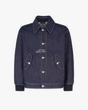 Load image into Gallery viewer, Collared Raw Denim Bomber
