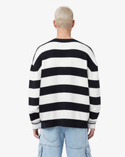 Load image into Gallery viewer, Striped Logo Sweater
