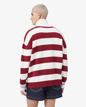 Load image into Gallery viewer, Striped Logo Mockneck Sweater
