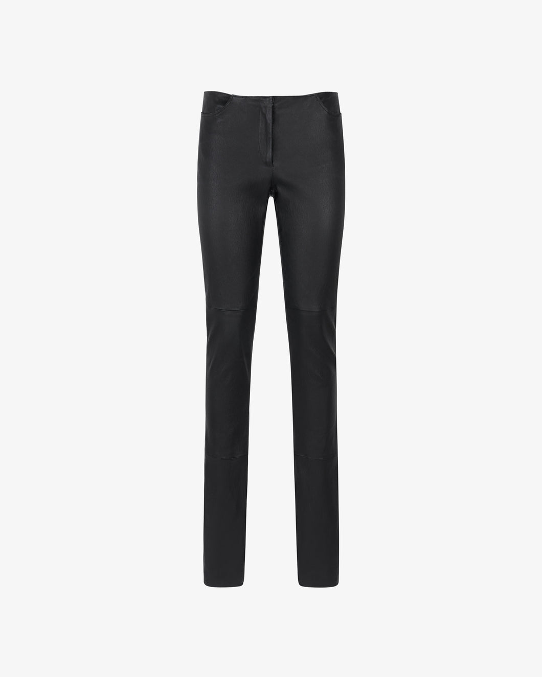 Leather Multi Zip Skinny Trousers