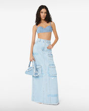 Load image into Gallery viewer, Choker Denim Bra
