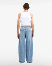 Load image into Gallery viewer, Stone Washed Denim Wide Hybrid Trousers
