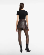 Load image into Gallery viewer, Rub-Off Leather Pleated Mini Skirt
