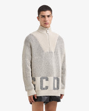 Load image into Gallery viewer, Ribbed Low Logo Half Zip Sweater
