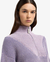 Load image into Gallery viewer, Ribbed Low Logo Half Zip Sweater
