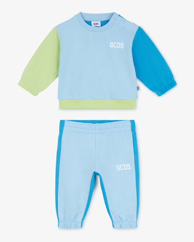 Baby Gcds Low Band Tracksuit | Unisex Tracksuits Blue/Lime | GCDS®