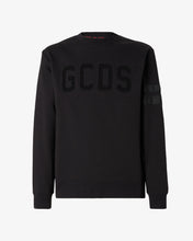 Load image into Gallery viewer, Gcds Logo Velvet Crewneck | Men Sweatshirts Black | GCDS®
