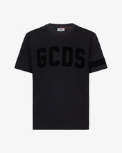 Load image into Gallery viewer, Gcds Logo Velvet T-Shirt | Men T-shirts Black | GCDS®
