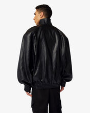 Load image into Gallery viewer, Faux Leather Oversized Jacket | Unisex Coats &amp; Jackets Black | GCDS®
