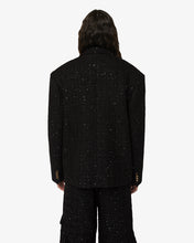 Load image into Gallery viewer, Double Breasted Tweed Blazer | Unisex Coats &amp; Jackets Black | GCDS®
