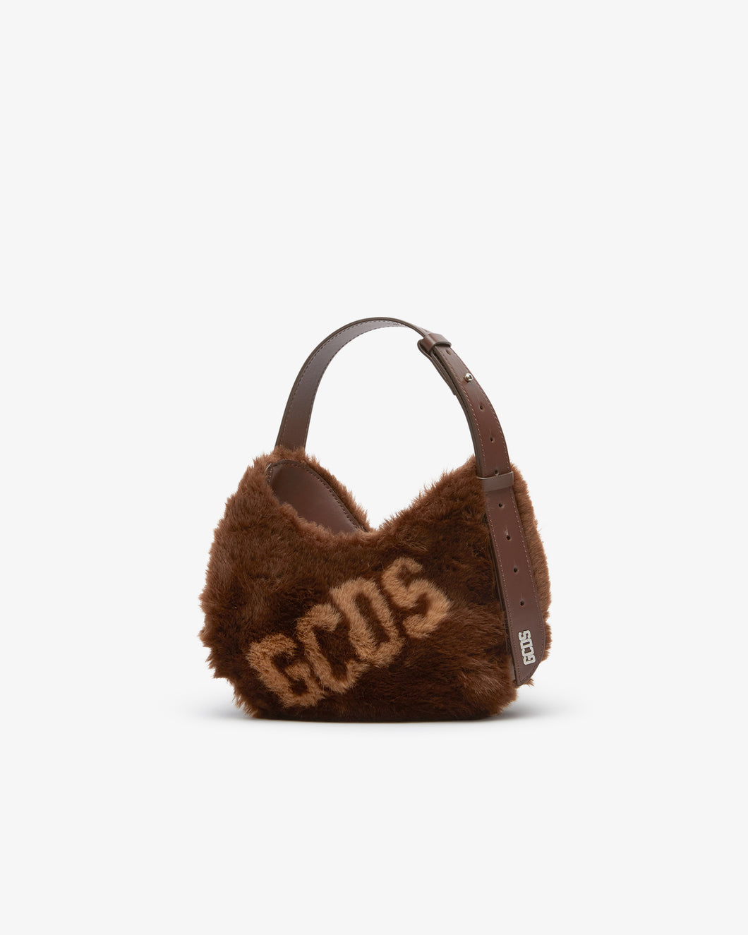 Comma Small Faux Fur Logo Twist Bag