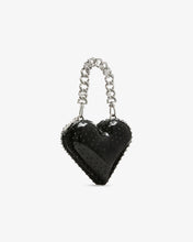 Load image into Gallery viewer, Heart Crystal Bag | Women Bags Black | GCDS®
