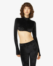 Load image into Gallery viewer, Velvet Top | Women Tops Black | GCDS®
