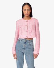 Load image into Gallery viewer, Tweed Cropped Jacket | Women Coats &amp; Jackets Pink | GCDS®
