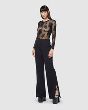 Load image into Gallery viewer, Wide jersey trousers: Women Trousers Black | GCDS
