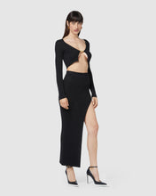 Load image into Gallery viewer, Lurex long skirt: Women Skirt Black | GCDS
