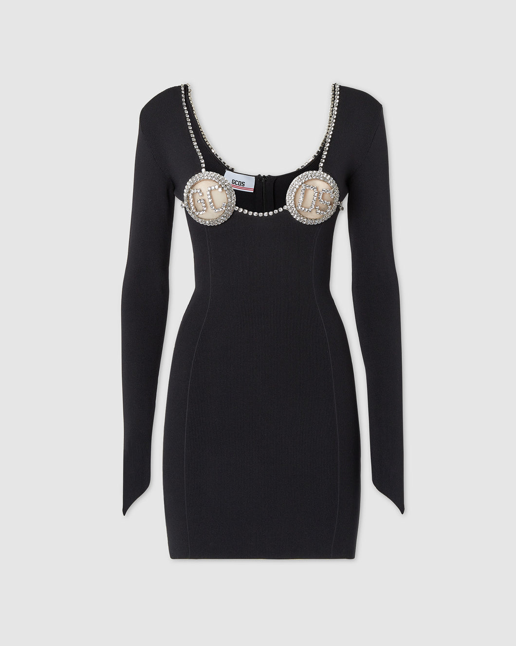 Gcds bling circle bra dress: Women Dresses Black | GCDS