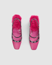 Load image into Gallery viewer, Faux fur slingback pumps: Women Shoes Fuchsia | GCDS
