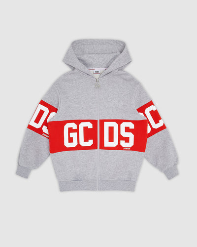 GCDS logo band Hoodie: Unisex  Hoodie and tracksuits  Grey | GCDS