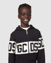Load image into Gallery viewer, Gcds Logo band zip-up hoodie: Unisex     Hoodie and tracksuits Black | GCDS
