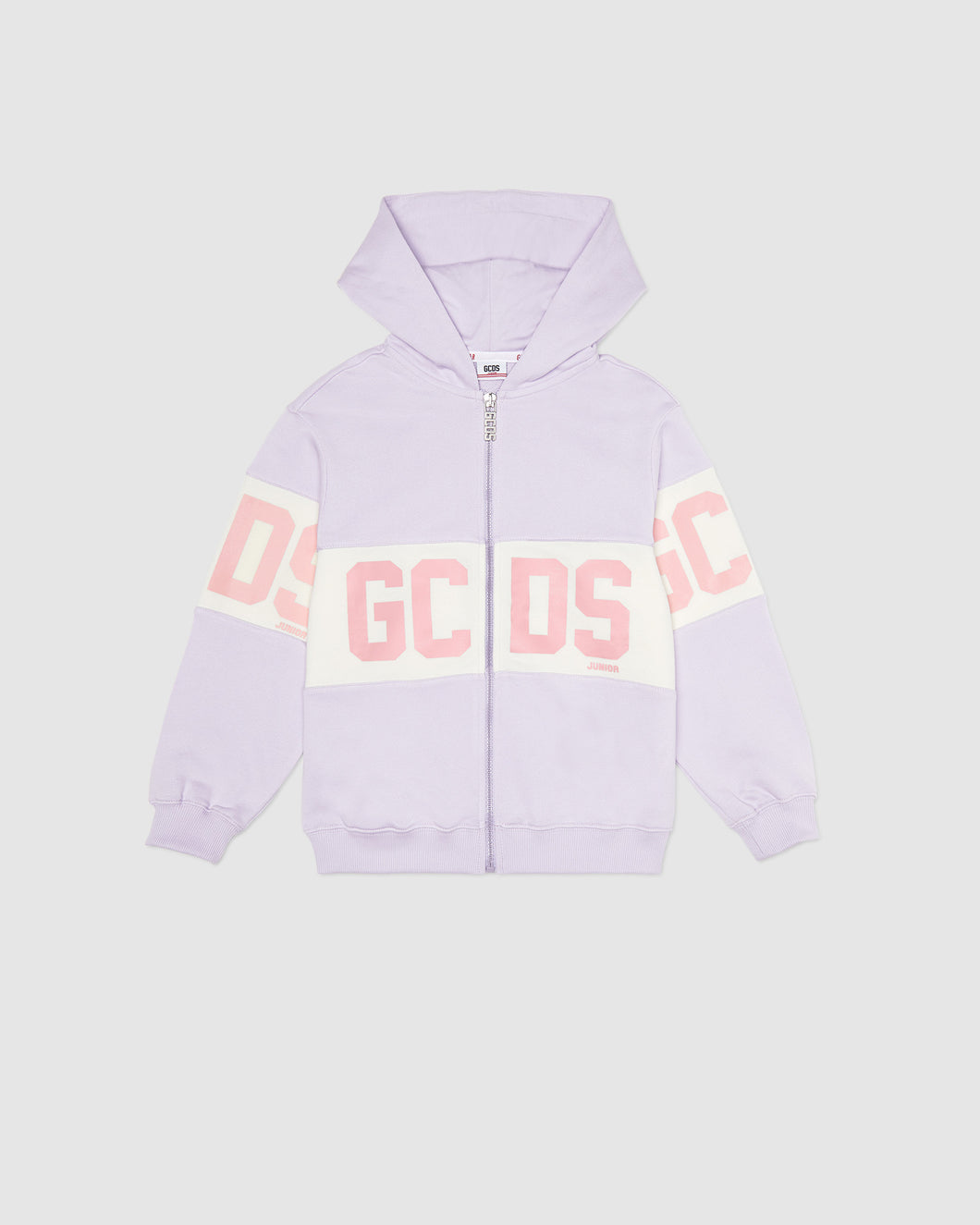 Gcds Logo band zip-up hoodie: Unisex     Hoodie and tracksuits Lilac | GCDS