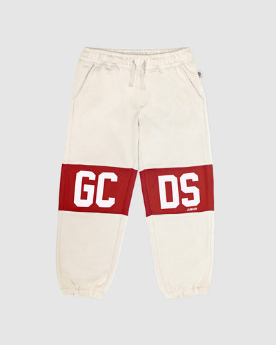 Gcds Logo band sweatbottoms: Unisex     Trousers Whitecap Grey | GCDS