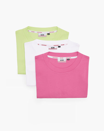 Three-Pack Cotton T-Shirt : Men T-shirts Multicolor | GCDS