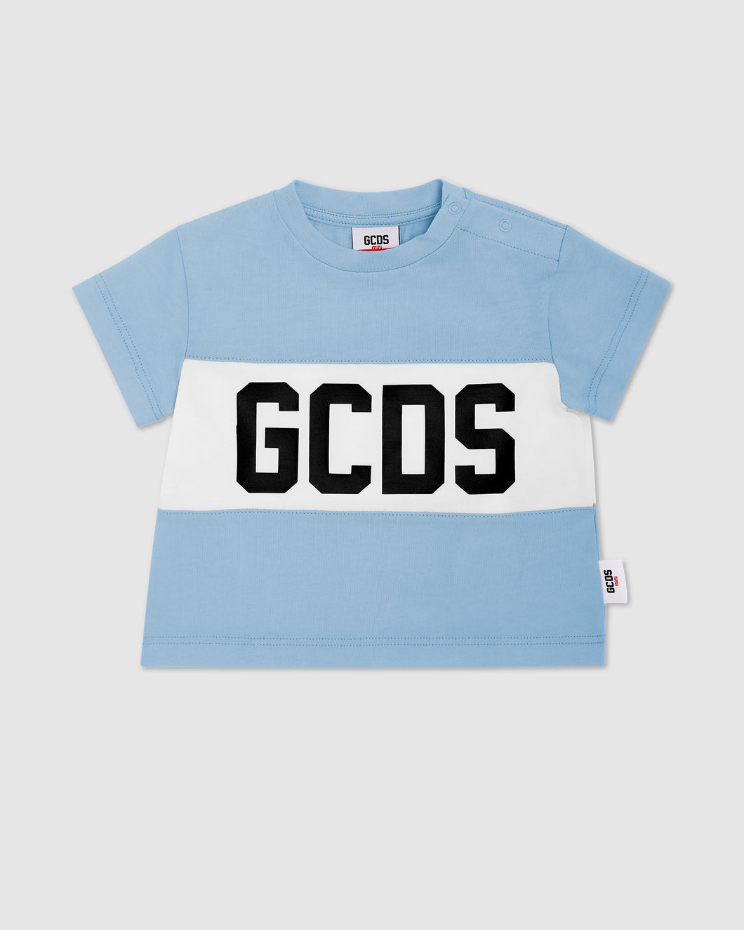 Baby GCDS logo motif t-shirt: Unisex  T-Shirts  Light blue | GCDS