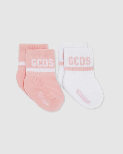 Gcds Logo band Two-Piece Socks Set: Unisex Accessories Pink | GCDS