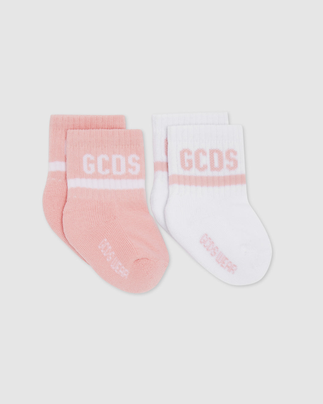 Gcds Logo band Two-Piece Socks Set: Unisex Accessories Pink | GCDS