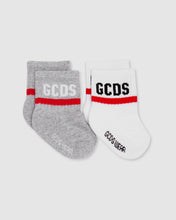 Load image into Gallery viewer, Gcds Logo band Two-Piece Socks Set: Unisex Accessories Grey | GCDS
