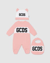 Load image into Gallery viewer, GCDS logo motif Three-piece Baby Gift Set: Unisex  Playsuits and Gift Set Pink | GCDS
