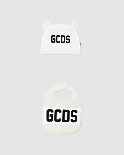 GCDS logo motif Two-piece Baby Gift Set: Unisex  Playsuits and Gift Set Off white | GCDS