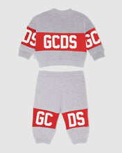 Load image into Gallery viewer, Baby GCDS logo motif tracksuit: Unisex  Hoodie and tracksuits  Grey | GCDS
