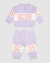 Load image into Gallery viewer, Baby Gcds Logo band Tracksuit: Unisex Hoodie and tracksuits Lilac | GCDS
