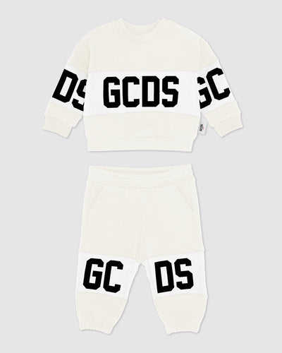 Baby GCDS logo motif tracksuit: Unisex  Hoodie and tracksuits  Off white | GCDS