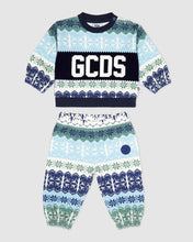 Load image into Gallery viewer, Baby Gcds Logo band Xmas Tracksuit: Unisex Hoodie and tracksuits Blue | GCDS
