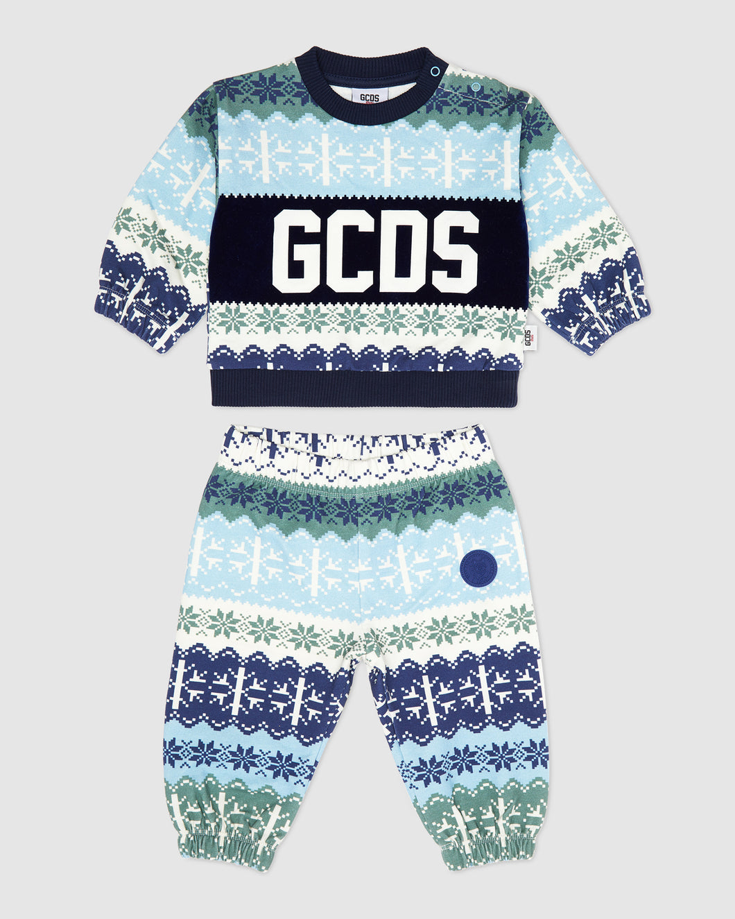 Baby Gcds Logo band Xmas Tracksuit: Unisex Hoodie and tracksuits Blue | GCDS