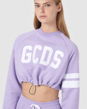Load image into Gallery viewer, GCDS logo crop crewneck: Women Hoodies Lilac | GCDS
