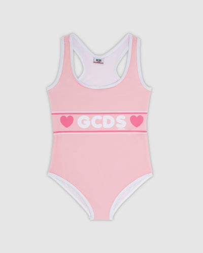 GCDS logo Swimsuit: Girl Swimwear  Pink | GCDS