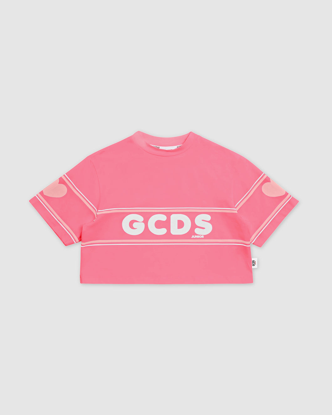 Crop GCDS logo t-shirt: Girl T-Shirts  Cradle Pink | GCDS