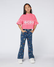 Load image into Gallery viewer, Crop GCDS logo t-shirt: Girl T-Shirts  Cradle Pink | GCDS
