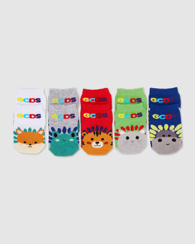 Animal Graphic Five-piece Socks Set: Unisex  Accessories Multicolor | GCDS