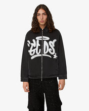 Load image into Gallery viewer, Gcds Graffiti Harrington Denim Jacket | Men Coats &amp; Jackets Black | GCDS®
